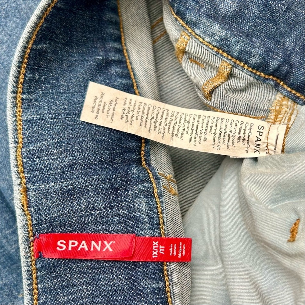 Spanx Cropped Wide Leg Jeans with Patch Pockets Sailor Pull On Size 1X - Picture 10 of 12